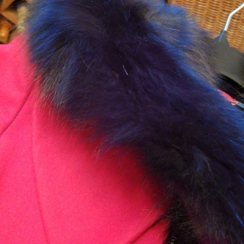NWT! Alice + Olivia wool coat with fox fur collar - Picture 5 of 8